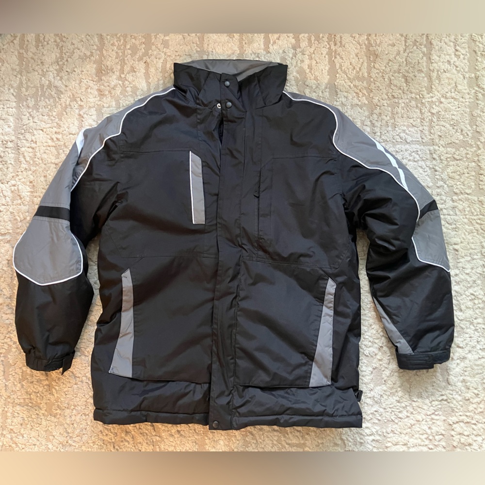 Arizona Jean Company Winter Coat Red inside Black and Gray Outerwear XL